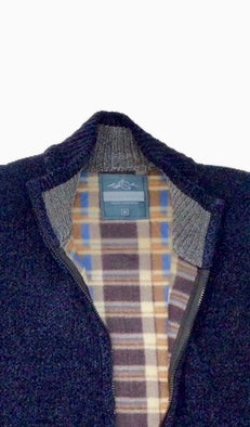 Full Zip Heavyweight Charles Norton Cardigan Grey, Navy, Taupe , Biscuit Colours