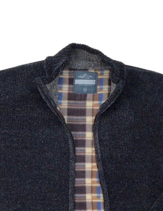 Full Zip Heavyweight Charles Norton Cardigan Grey, Navy, Taupe , Biscuit Colours