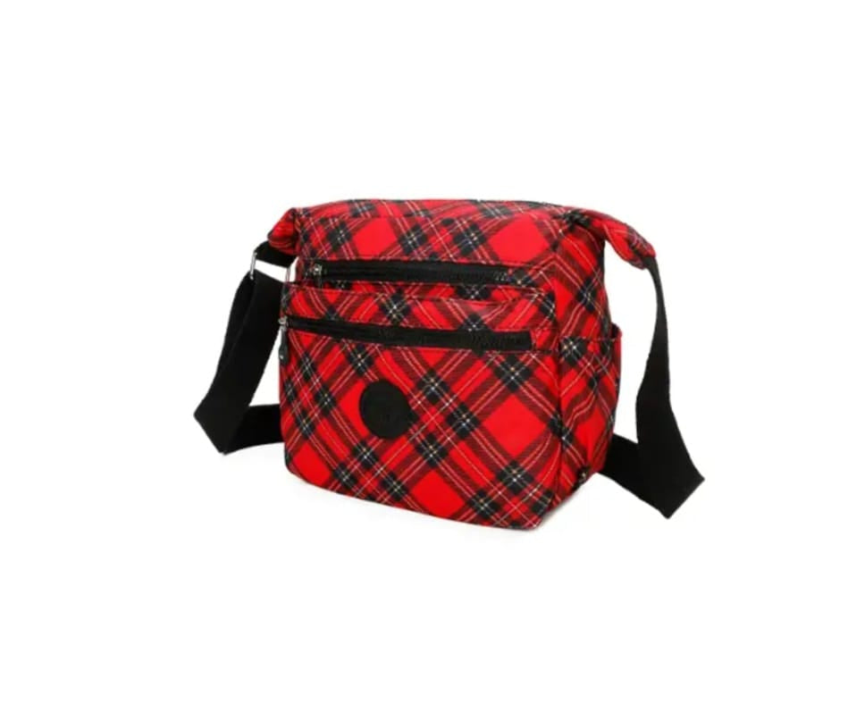 Red Tartan  Crossbody Bag