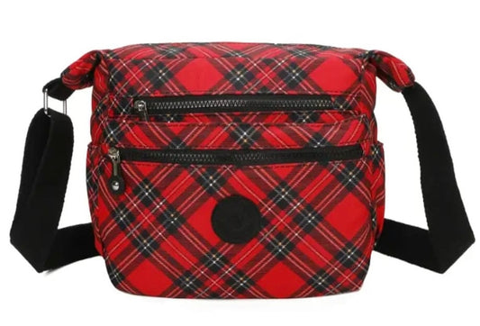 Red Tartan  Crossbody Bag